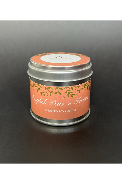 Soy Wax Tin Candle - English Pear and Freesia 